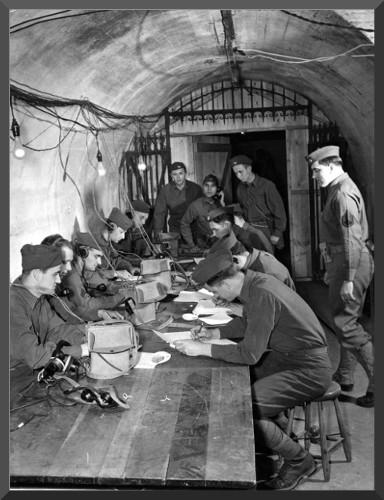 Historic photo of the Harbor Defense Command Post at Fort Hancock in 1941